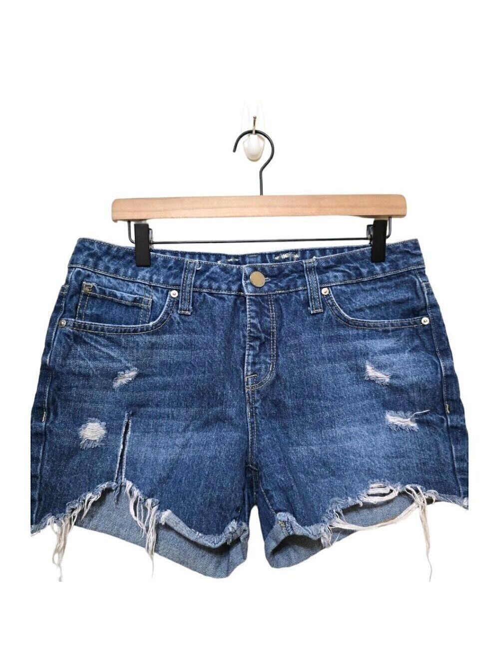 Seven7 Gloss Weekend 5" Frayed Cut Off Shorts Sz 4